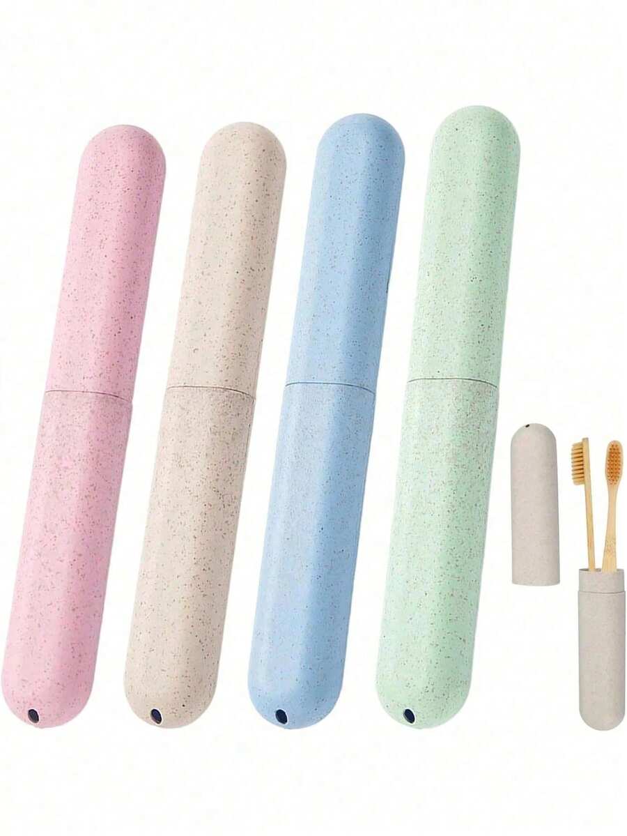 Travel Toothbrush Holder, Portable Travel Toothbrush Rack, Plastic Toothbrush Container Protective Case, Suitable For Travel, Camping, Home, School, Business Trips, Toothbrush Holder Protects Your Oral Health - Multicolor - View 1