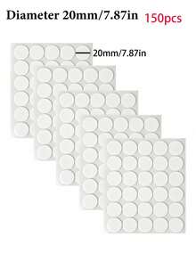500pcs 10mm Candle Wick Stickers, Heat Resistant Double-Sided Adhesive Stickers For Candle Making, DIY Crafts - White - View 6