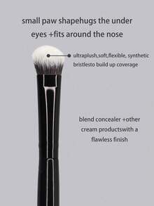 1pc Cat Paw Shaped Angled Makeup Brush, Brightening Concealer, Hides Dark Circles And Imperfections, Can Blend Concealer And Cream Products, Creates Flawless Coverage, - Black - View 6