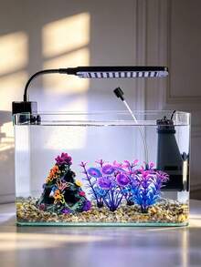 Fish Tank Decoration Betta Fish Tank Decor Accessories, Aquarium Colorful Coral Reef Set, Coral Mountain X 1, Starfish Bucket X 1, Aquarium Decorative Plants X 6 (Multiple Sets Available) - A - View 4