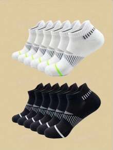 12 Pairs New Men's Plus Size Summer Sports Short Socks, Mesh Breathable Minimalist Versatile Invisible Socks - Multicolor - View 5
