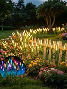 1/2/4pcs LED Solar Powered Reed Garden Lights, Outdoor Stake Lights, Lawn Landscape Lighting Decorative Lights, Suitable For Pond, Patio, Yard, Pathway - One Size Fits All - View 5