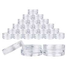 1/10/20/30/50/100pcs Mini Transparent Cream Jars, 3g/5g/10g/15g/20g, Empty Plastic Cosmetic Containers, Transparent Sample Bottles, Eyeshadow/Lip Balm Containers, Travel Essential Sample Cosmetic Jars, Optional Dispensing Spoon, Empty Mini Bottles, Suitable For Thanksgiving, Halloween And Christmas - Multicolor - View 11
