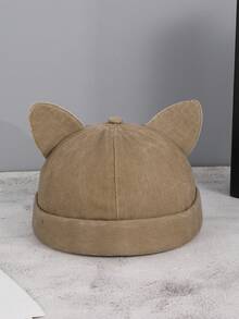 1pc Women's Cat Ear Design Soft Top Adjustable Back Buckle Atmosphere Fashion Sweet Cool Style Bucket Hat, Suitable For Street, Outing, Daily Wear, Photography - Cat Ears - View 7