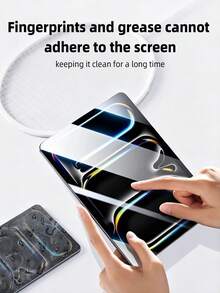 2片裝隱私鋼化玻璃螢幕保護貼，相容 iPad/Galaxy Tab/Surface Pro 8/Fire HD 10/Honor Tablet/MatePad，防窺鋼化玻璃膜，防刮耐衝擊 - 黑色 - 查看 7