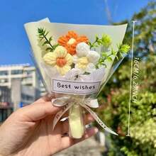 迷你仿真花，附赠礼品袋，情人节小礼物，母亲节花束，是纪念品、婚礼、户外仿真花、礼品、家居装饰的理想之选 - 彩色 - 查看 12