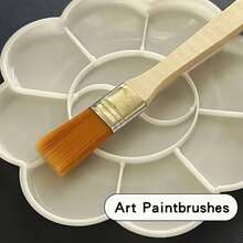 5/10/15 pièces Ensemble de pinceaux de peinture premium, manche en bois, polyvalent, convient pour la peinture acrylique, à l'huile, à l'aquarelle et le nettoyage de produits électroniques, outil d'art durable, poils synthétiques, convient aux artistes et aux projets DIY - A - Voir 2