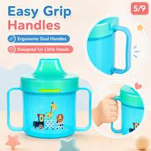 1PC 220ml Dual Handle Duck Spout Sippy Cup, Integrated Lid And Straw, PP Material, Anti-Drop Anti-Spill Water Cup, Portable Direct Drinking, Suitable For Daily Use - Multicolor - View 5