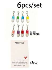 20pcs/Set "Pocket Hug" Pill-Shaped Keychain And Thank You Card, Perfect "Thank You" Gift For Best Friends, Cute Accessory For Wallet, Backpack Or Car, Ideal For Thanksgiving | Unique Decoration And Sweet Expression Of Gratitude For Friends - A - View 11