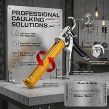 Caulk Kit Preventing Continuous Dripping With Dual-Mode Switch, 10 OZ 360 Rotating With Scraper And Silicone Sealant Home Bathroom Renovation Handyman - A - View 2