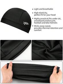 1/3 buah Topi Dalam Helm Motif Bintang & Huruf, Topi Rajut Kubah Jaring Bernapas Penyerap Keringat, Topi Dalam Helm Tahan Angin, Cocok Untuk Berkendara Sepeda Motor, Bersepeda, dan Olahraga Balap - MultiWarna - View 4