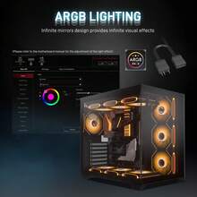 Computer Case Cooling Fan, 12cm Silent Cooling Fan, Air Cooling, Water Cooling, Hydraulic Bearing Fan, ARGB Sync Mirror Circulation Fan - View 8