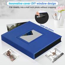 Photo Album 4x6 100/300/500/800 Pockets With Leather Hardcover Cover, Large Photo Album Binder Book With 80Pcs Pages For Family Travel Wedding Baby Gifts - Blue - View 4