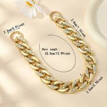 1pc Acrylic Rhinestone Bag Strap - Gold - View 2
