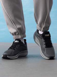 Skechers Men's Running Shoes GO RUN CONSISTENT 2.0 2026 Summer New Mesh Breathable Casual Running Shoes 220869-CCBK - Charcoal/Black - View 3