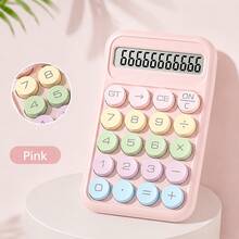 Kalkulator Meja Tombol Bulat Blok Warna yang Menenangkan, Skema Warna Macaron Berlapis dengan Umpan Balik Taktil yang Tajam, Layar LCD Lebar Menampilkan 10 Digit, Bodi Ramping dan Portabel, Untuk Belajar Siswa, Perhitungan Harian Kantor, Alat Tulis Meja yang Lucu, 1 Baterai AAA (Tidak Termasuk) - A - View 11