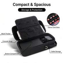 Switch NS/Switch OLED Storage Bag, Black, Can Hold Charger And Original Dock, Switch 2 Storage Bag, Joy Con 2 Controller Bag, Full Set Large Capacity Storage, Universal Portable Carrying Bag, Travel Portable Bag, Protect Device - View 6
