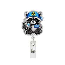 1pc Cute Animal Retractable Rotating Badge Reel For Medical Staff, Radiology ID Card Holder - Multicolor - View 7