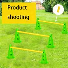CENLEN 6 Hexagonal Training Cones With Holes, Each 23cm In Diameter, And 3 1-Meter Assembly-Ready Portable Training Poles. This Is A Dog Agility Training Set, Including A Perforated Obstacle Barrel Hurdle Frame And An Indoor/Outdoor Agility Training Kit. - Green - View 3