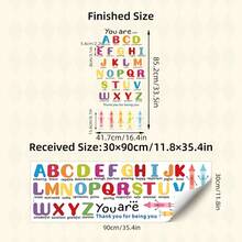 1/3/6 Sheets Self-Adhesive Alphabet Wall Stickers For Kids Room, Colorful ABC Learning Decals, Crayon Nursery Decor, Back To School Classroom Wall Art - Multicolor - View 4