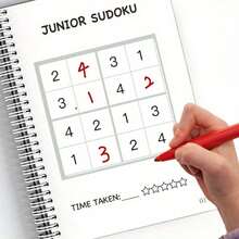 Set Buku Sudoku Lengkap untuk Usia 3 hingga 12 Tahun ke Atas dengan Empat Tingkat Progresif: Junior, Menengah, Mahir, dan Tantangan. Buku Bersampul Spiral dengan Teka-Teki Logika untuk Konsentrasi dan Pemahaman Angka. Pembelajaran Tanpa Layar, di Rumah dan Saat Bepergian. - Sudoku - View 9