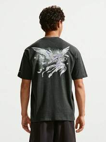 Nike Kaos Pria AS U NSW RETRO FLAIR TEE Lengan Pendek Rajut Tanpa Kerah TIW1196-032 - Grey - View 2