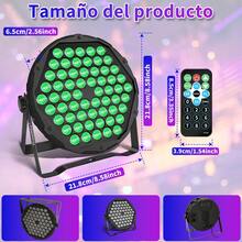 Set Of 4 LED Par Lights (Model 64) With Remote Control, DMX And Sound Activation: Light Bath Lights For Weddings, Parties, DJ Shows And Bar Events. - Black - View 5