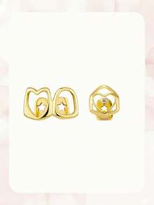 1-2Pcs Gold Grillz Teeth Cover, Fake Braces, Oral Accessory For Men&Women, Rapper Look, Festival, Concert&Party Wear Shiny&Bling Budget-Friendly - Multicolor - View 18