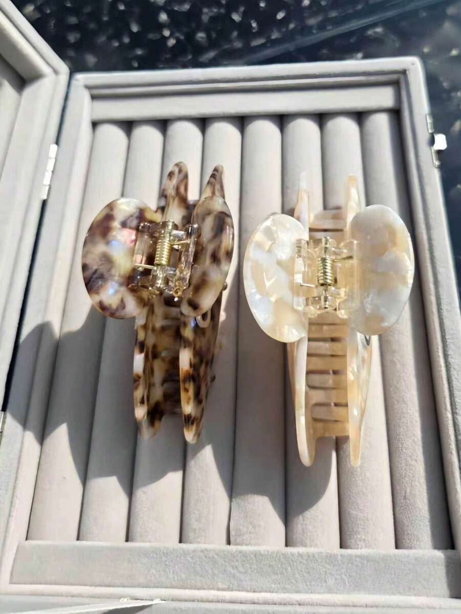 1件裝高級百搭時尚精緻髮夾,適合四季使用,送給朋友的必備禮物 - 彩色 - 查看 1