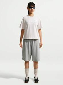 Nike Women's AS W NSW SS TEE BOXY Short Sleeve Knit Collarless T-Shirt TIW1213-030 - Baby Blue - View 6