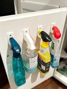 Wall-Mounted Spray Bottle Holder - Multi-Functional Storage Rack For Kitchen And Bathroom Cleaning Bottles, Space-Saving And Keeps Organized. This Storage Rack Is An Ideal Choice For Home Kitchen, Bathroom And Laundry Room, Helping You Efficiently Organize Cleaning Spray Bottles And Optimize Space Utilization. - Multicolor - View 4