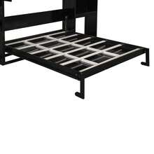 Queen Size Murphy Bed With Desk, Vanity And Cabinets, Espresso OLD SKU: N820S00057P - Espresso + Wood + Queen - View 4