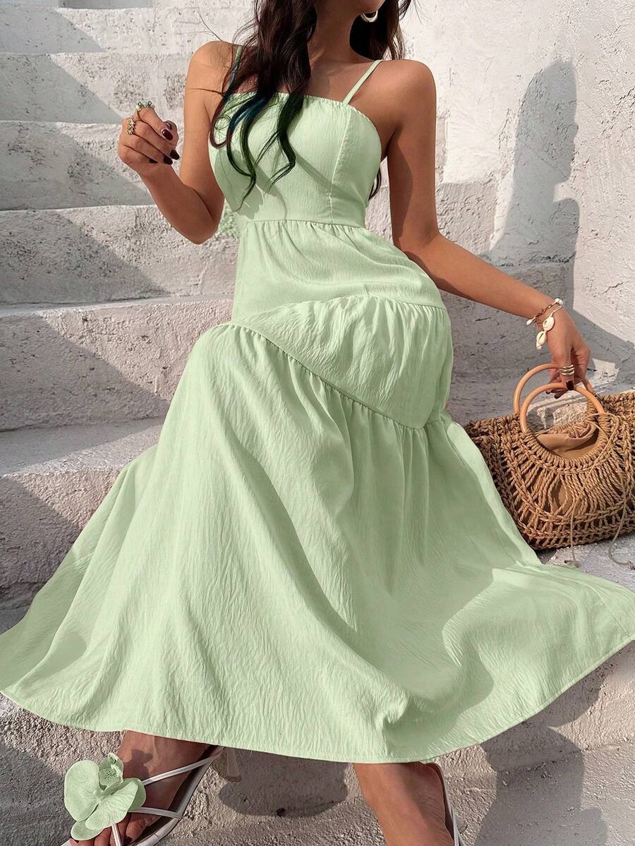Women Long Dresses - 0.霧綠 - 查看 1