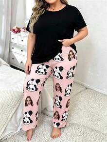 Customized Design Pajamas, Printed With Personalized Portrait Photo, Perfect As A Unique Gift For Wife Or Friend - Multicolor - View 5