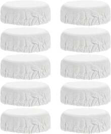 SULIKJHUI 10 Pack Sourdough Starter Cover, Cotton Sourdough Jar Cover, Breathable &Amp; Reusable Dough Proofing Cloth For 3-4 Inch Mason Jars, White Reusable Fermentation Cloth (White) - White - View 1