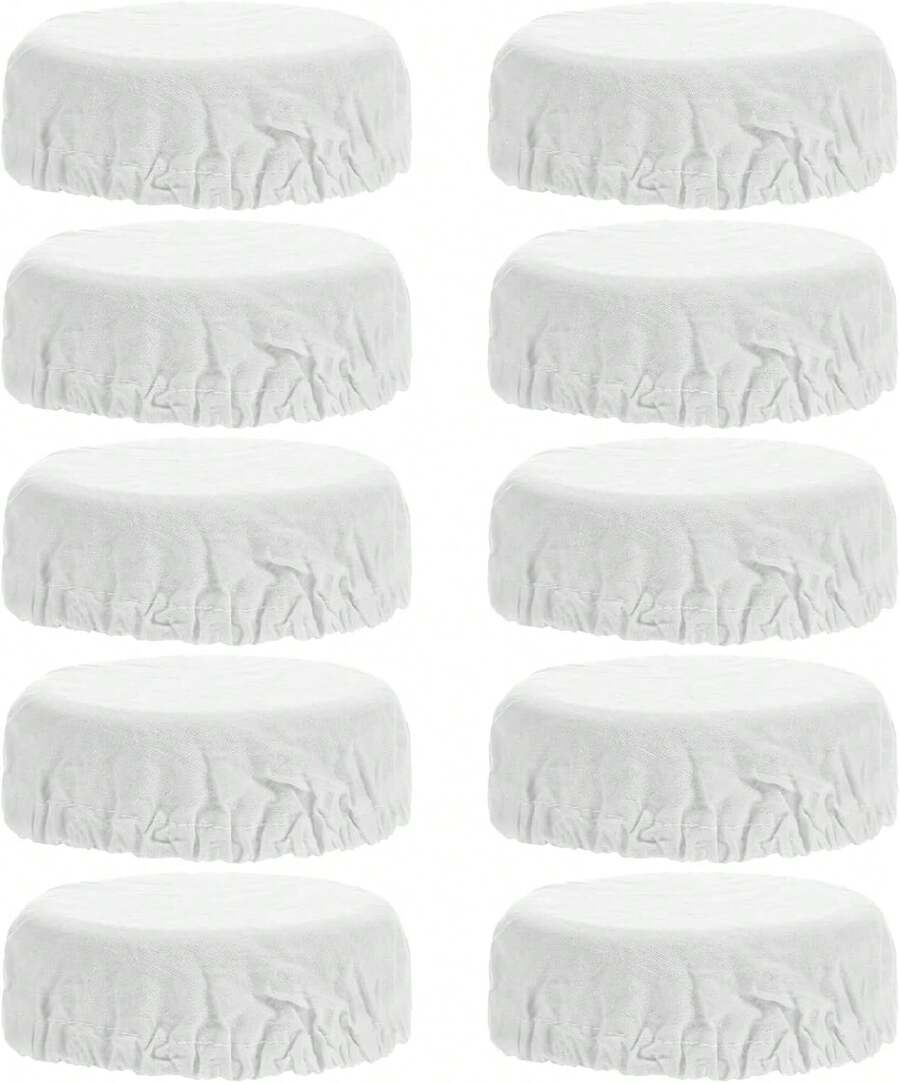 SULIKJHUI 10 Pack Sourdough Starter Cover, Cotton Sourdough Jar Cover, Breathable &Amp; Reusable Dough Proofing Cloth For 3-4 Inch Mason Jars, White Reusable Fermentation Cloth (White) - White - View 1