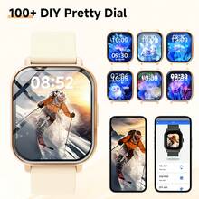 Reloj inteligente nuevo 2026, compatible con iOS/Android, resistente al agua 1ATM, con recuento de pasos/llamadas inalámbricas/recordatorios de notificaciones, pantalla dividida/calculadora, estilo de moda con esfera personalizable, regalo unisex para el Día de San Valentín - Multicolor - Ver 4