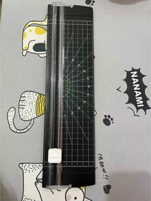 Portable A3/A4 Paper Cutter, Simple & Precise Paper Trimmer, Plastic Dual-Direction Paper Cutter With Automatic Blade Protection, Suitable For School, Home And Office, Photo, Card, Scrapbook Cutting - Multicolor - View 9