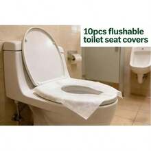 Toilet Seat Covers Disposable - 10/20/30/40/50/60/100PcskFlushable Paper Toilet Seat Covers For Adults Kids Potty Training, Travel Essential Accessories For Public Restrooms Airplane Camping - White - View 6