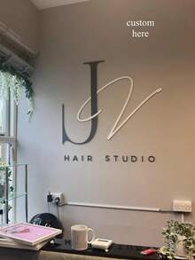 Custom Acrylic Wall Signage Business Logo For Studio Brand Display And Counter Display, Laser Engraved Logo Sign For Office Reception And Retail Store Decoration, 3D Acrylic Sign Board - Multicolor - View 2