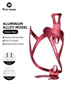 WEST BIKING Aluminum Alloy Bicycle Water Bottle Cage, Durable Lightweight Colorful Personalized Bicycle Water Bottle Holder, Unisex Cycling Gear - Multicolor - View 24