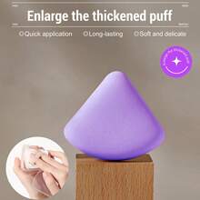 10 PCS Taro Purple All-In-One Beauty Tool Set, Mini Teardrop Makeup Sponges, Heart Cushion Puffs, Triangle Velvet Puffs, Foundation Setting & Cleaning Kit - Multicolor - View 4
