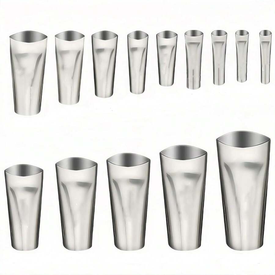 14PC Caulk Finisher Kit Stainless Steel Caulking Nozzle Tips Reusable Glue Nozzle Set Coating Caulking Tool Kit Replacement - A - View 1