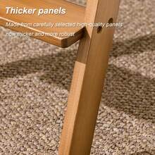 176 LBS Weight Capacity Portable Folding Step Stool Indoor Daily Reach Helper - Brown - View 6