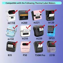 1 Roll 1.96'' X 1.96'' Thermal Gold Holographic Labels For Phomemo M220 M110 M108 M250 M260 M221 M120 M200 M150 Thermal Label Maker, Round Sticker For Home, Office, School, Store, Easy To Use - View 6