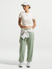 Nike 女款 AS W NSW NK CHLL 針織短袖 T-Shirt 無領短版 THF9539-134 - 白色 - 查看 6