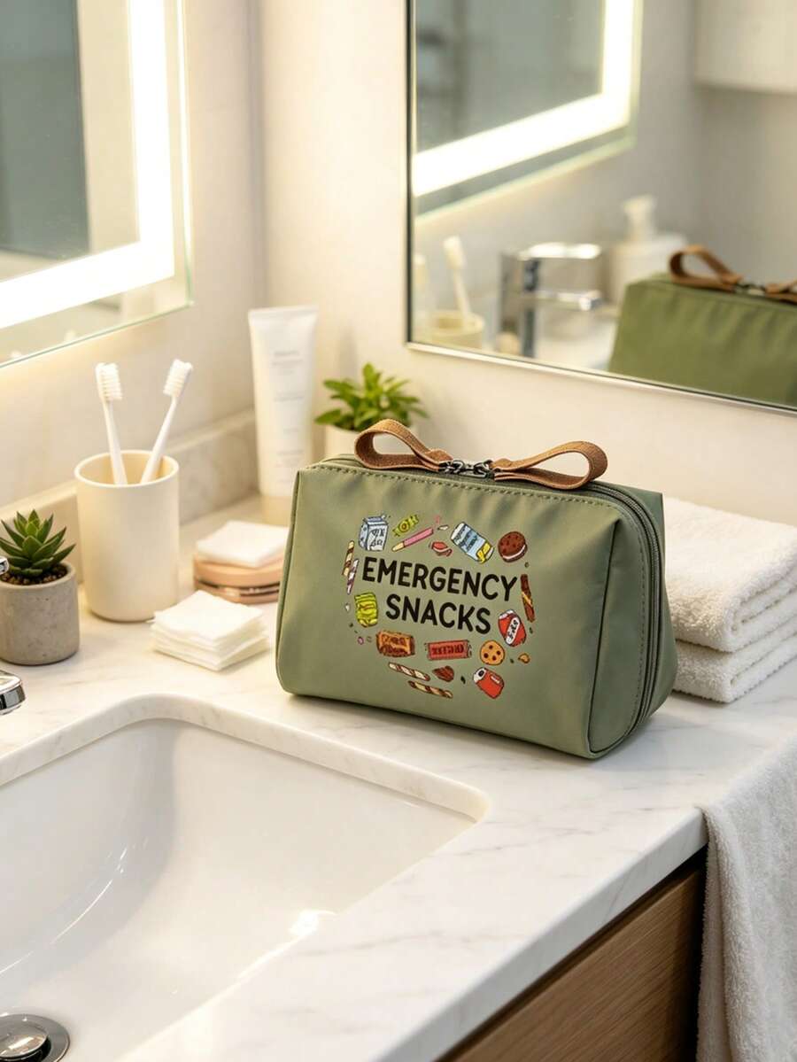 Korean Style Cosmetic Storage Bag, Travel Portable Mini Clutch, Minimalist Elegant Lipstick Pouch, Lightweight Scratch-Resistant Layered Organizer, For Travel, Daily Use And Party, Fashionable Women Travel Enthusiasts, Independence Day Gift, Summer Outdoor Essential - Multicolor - View 1