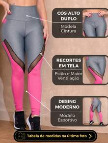 Women Sports Leggings - 紫色 - 查看 5