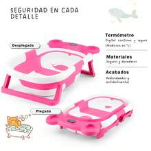 MODERN FOLDABLE BATH TUB WITH TEMPERATURE SENSOR NONI IS-02B - 粉色 - 查看 4