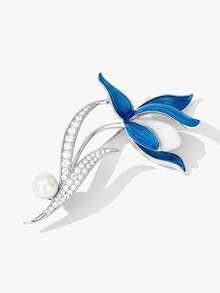 1pc Exquisite Elegant Magnolia Flower Brooch, High-End Elegant Anti-Exposure Fixing Pin, Versatile Clothing Accessory - Magnolia Flower Brooch - View 8